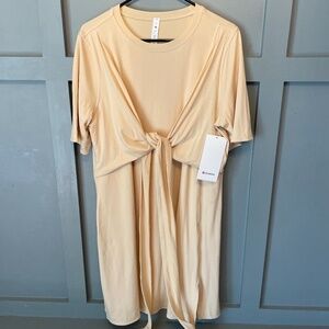 Cotton Wrap Front T-Shirt Dress